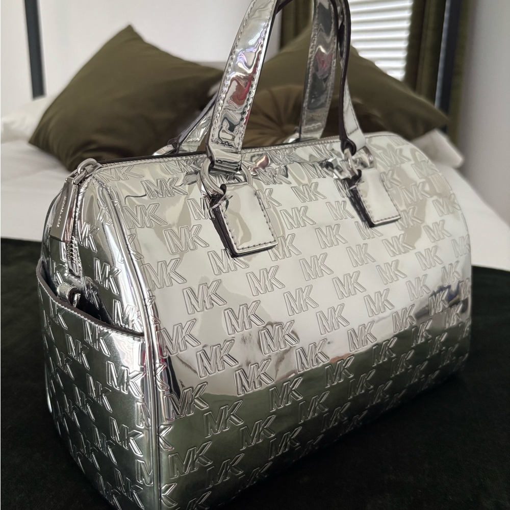 Michael Kors Metallic Silver Satchel